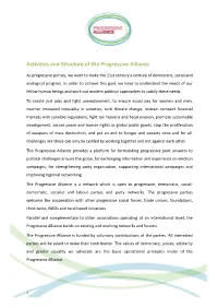 Activities and Structure of the Progressive Alliance