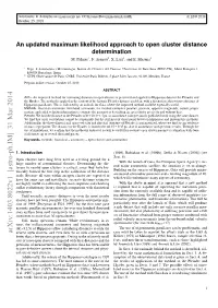 An Updated Maximum Likelihood Approach to Open Cluster Distance Determination M