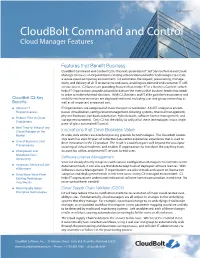 Cloudbolt Command and Control Cloud Manager Features