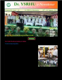 Dr. YSRHU E-Newsletter Fortnightly E-Newsletter of Dr.Y.S.R.Horticultural University