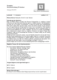 Formular: Kurzbeschreibung W-Seminar
