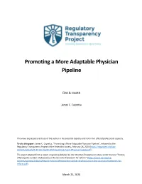 Promoting a More Adaptable Physician Pipeline