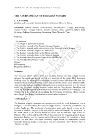 The Archaeology of Eurasian Nomads - L