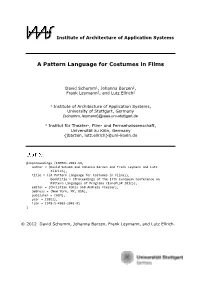 A Pattern Language for Costumes in Films