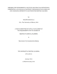 Assessing the Environmental Practices and Impacts Of