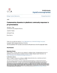 Compensatory Dynamics in Planktonic Community Responses to Ph Perturbations