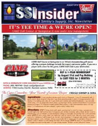 It's Tee Time & We're Open!