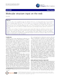 Molecular Structure Input on the Web Peter Ertl