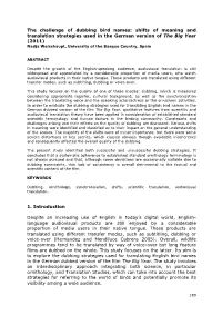 The Challenge of Dubbing Bird Names: Shifts of Meaning and Translation