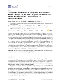 Design and Simulation of a Capacity Management Model Using a Digital Twin Approach Based on the Viable System Model: Case Study of an Automotive Plant