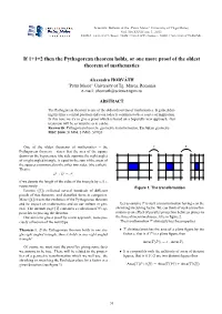 If 1+1=2 Then the Pythagorean Theorem Holds, Or One More Proof of the Oldest Theorem of Mathematics