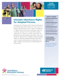 Intestate Inheritance Rights for Adopted Persons