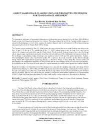 Object–Based Image Classification and Web-Mapping Techniques for Flood Damage Assessment