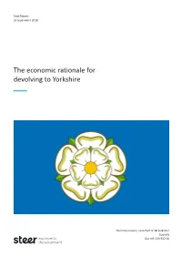 The Economic Rationale for Devolving to Yorkshire