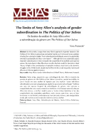 The Limits of Amy Allen's Analysis of Gender Subordination in The