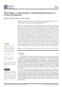 Utilizing Motion Sensors for Gesture Recognition