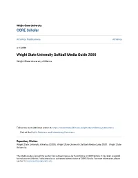 Wright State University Softball Media Guide 2000