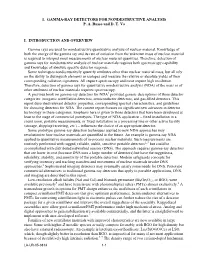 1. Gamma-Ray Detectors for Nondestructive Analysis P