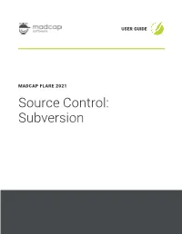 Flare Source Control Guide: Apache Subversion