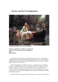Jericho and the Pre-Raphaelites