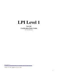 LPI Level 1 Test 101 Certification Study Guide by Victor Mendonça