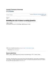 Modelling the Role of Chance in Mating Dynamics