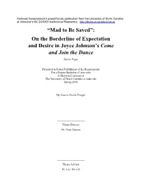 On the Borderline of Expectation and Desire in Joyce Johnson's