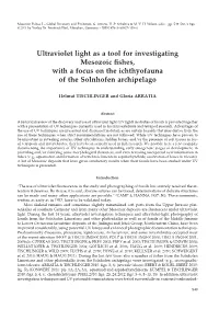 Ultraviolet Light As a Tool for Investigating Mesozoic Fishes, With