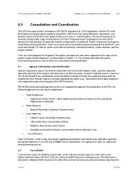 6.0 Consultation and Coordination