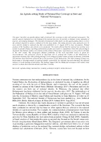 An Agenda-Setting Study of National Day Coverage in State and National Newspapers