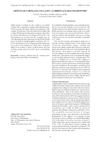 Articular Cartilage Collagen: an Irreplaceable Framework?