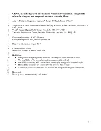 GRAIL-Identified Gravity Anomalies in Oceanus Procellarum: Insight Into 2 Subsurface Impact and Magmatic Structures on the Moon 3 4 Ariel N