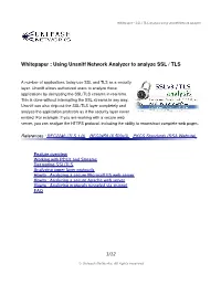 Using Unsniff Network Analyzer to Analyze SSL / TLS