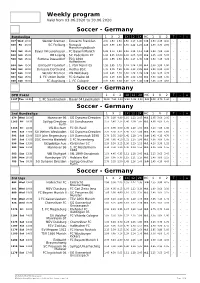Weekly Program Soccer