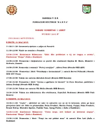 Bashkia F I E R Fondacioni Kulturor “H a R P A” Panairi Kombëtar I Librit “F I E R I 2 0 1 5” Programi I Aktivitete