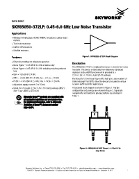 Data Sheets SKY65050-372LF: 0.45-6.0 Ghz Low Noise Transistor