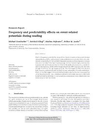 Frequency and Predictability Effects on Event-Related Potentials During Reading