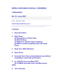 ICOMOS Australia (June and May Issues 2007)