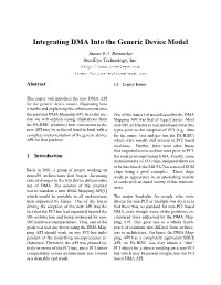 Integrating DMA Into the Generic Device Model