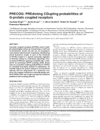 Predicting Coupling Probabilities of G-Protein Coupled Receptors Gurdeep Singh1,2,†, Asuka Inoue3,*,†, J