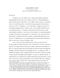 ANALYTICITY AGAIN1 Jerry Fodor and Ernie Lepore Rutgers University Center for Cognitive Science