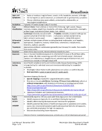 Brucellosis Reporting and Investigation Guideline