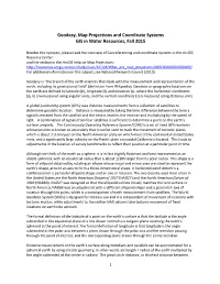 Geodesy, Map Projections and Coordinate Systems GIS in Water Resources, Fall 2015
