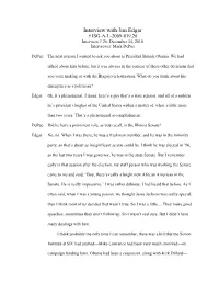Interview with Jim Edgar # ISG-A-L-2009-019.26 Interview # 26: December 14, 2010 Interviewer: Mark Depue