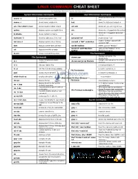 Linux Commands Cheat Sheet