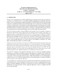 Post FEIS Technical Memorandum