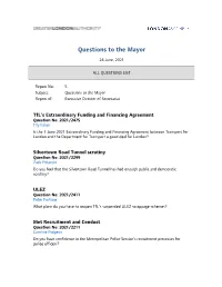 Questions to the Mayor PDF 719 KB