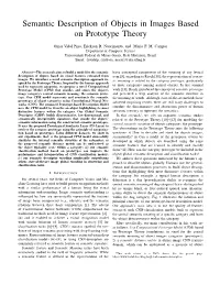 Semantic Description of Objects in Images Based on Prototype Theory