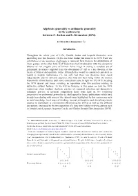 Algebraic Generality Vs Arithmetic Generality in the Controversy Between C