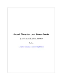 Cornish Characters - and Strange Events